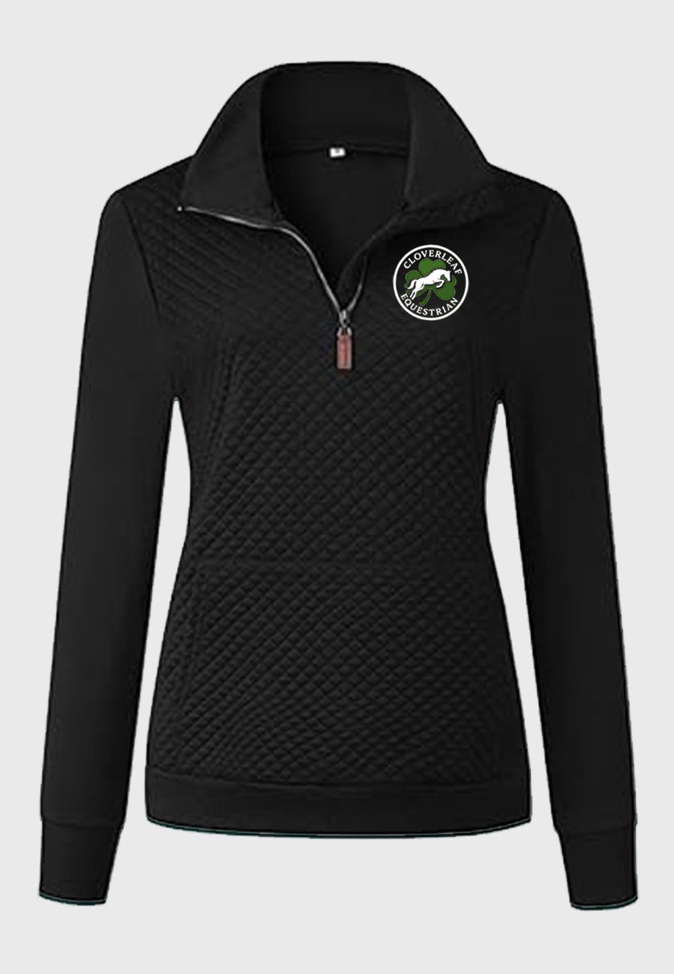 Cloverleaf Equestrian BTFBM Ladies Quilted 1/4 Zip Sweatshirt, 2 color Options