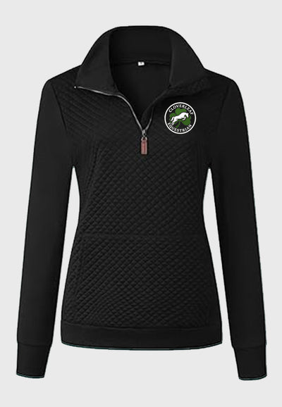 Cloverleaf Equestrian BTFBM Ladies Quilted 1/4 Zip Sweatshirt, 2 color Options