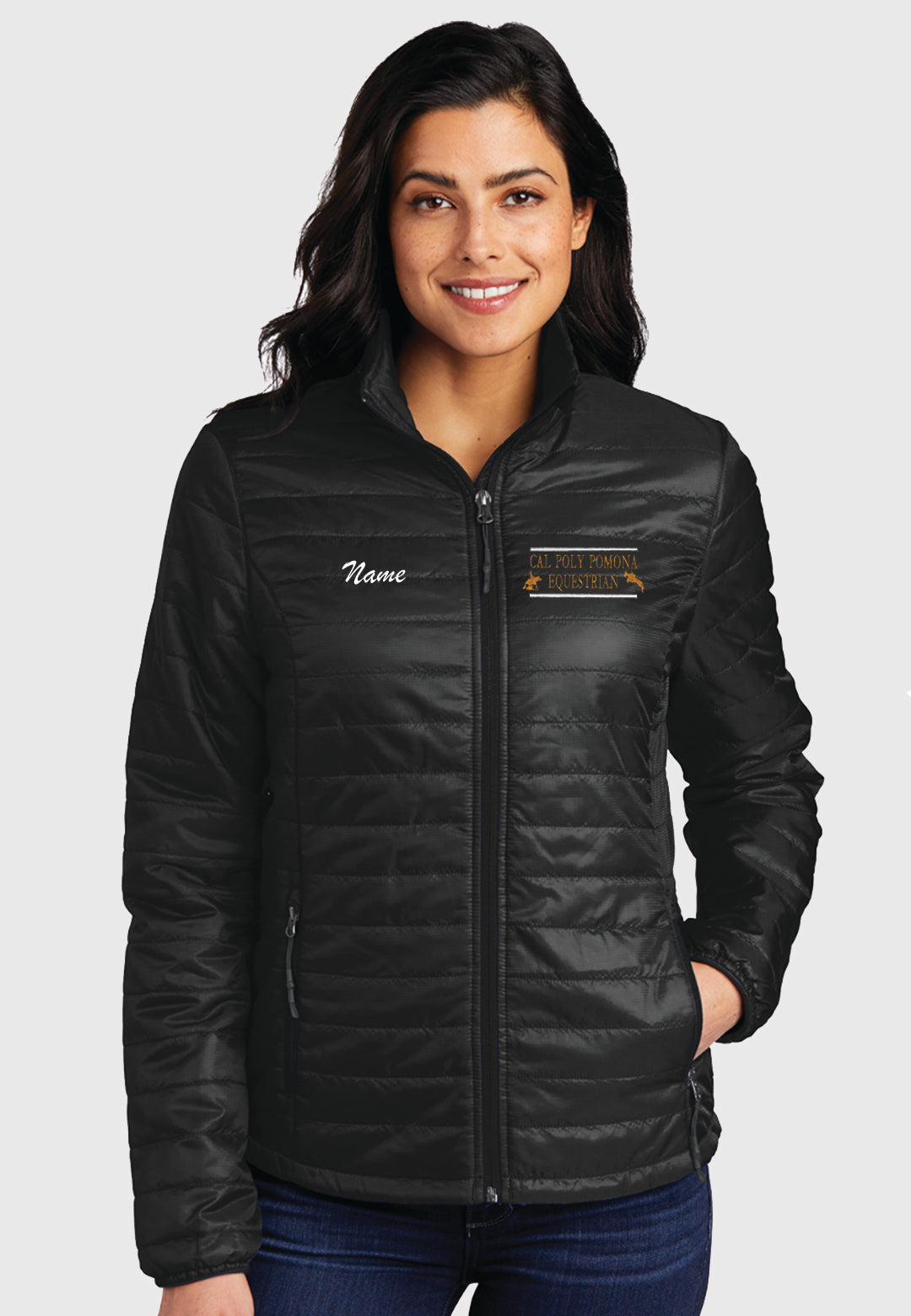 Cal Poly Pomona Equestrian Team Port Authority® Ladies Packable Down Jacket -Black