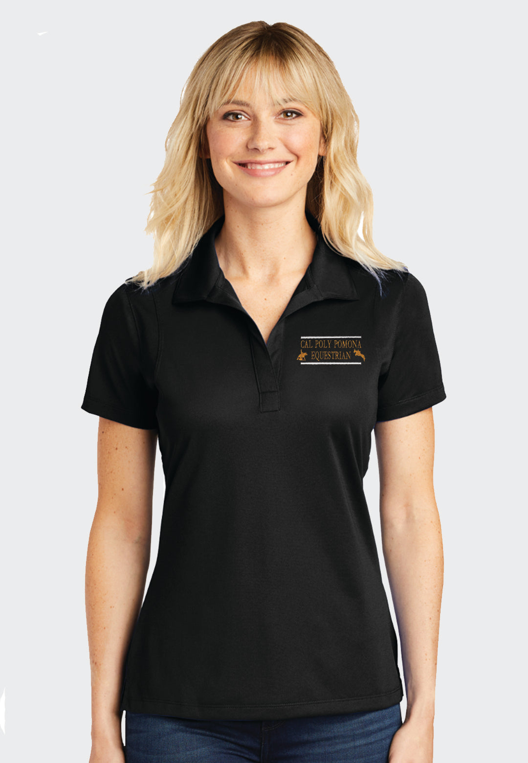 Cal Poly Pomona Equestrian Team Sport-Tek® Ladies Sport-Wick® Polo - Black