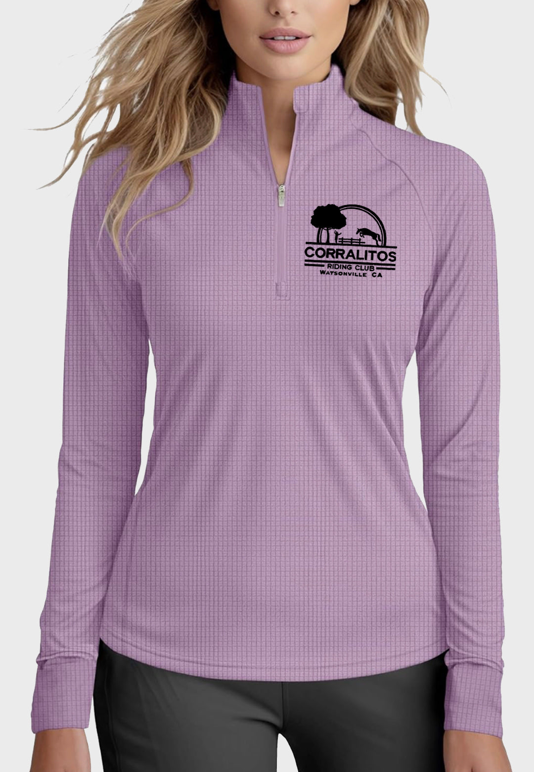 Corralitos Riding Club Zengjo Thermal 1/2-Zip Long Sleeve Pullover, 2 Color Options