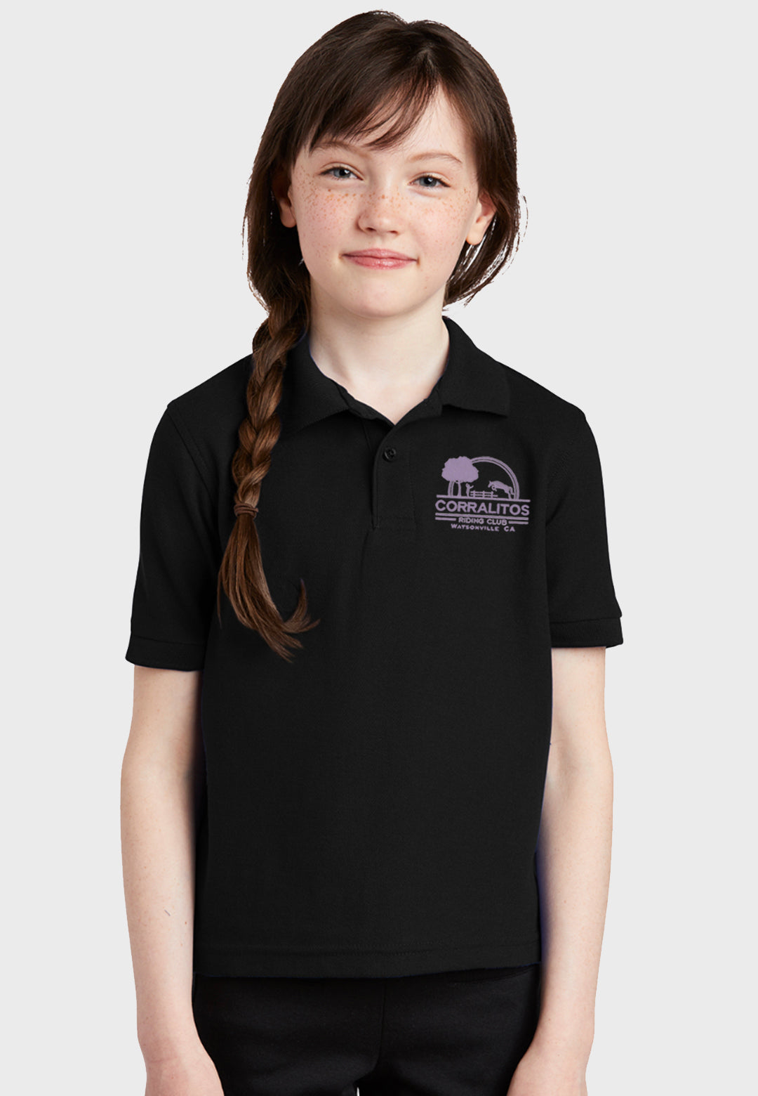 Corralitos Riding Club Port Authority® Youth Silk Touch™ Polo