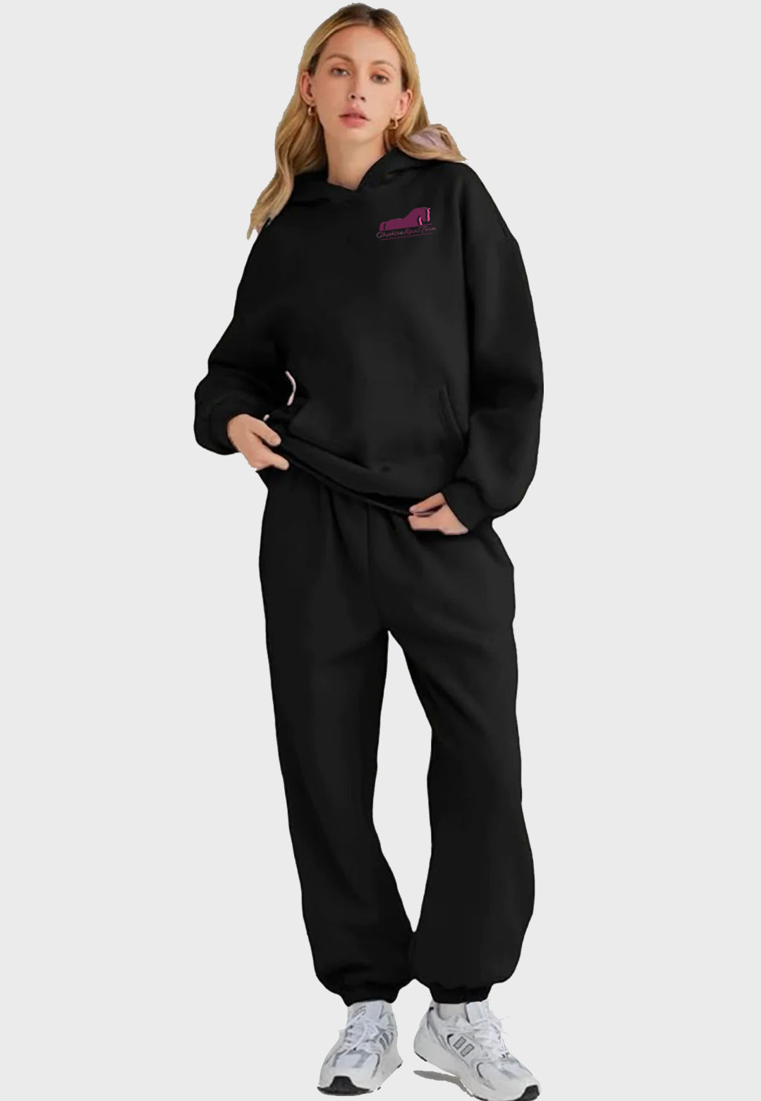 Cheshire Run Farm 2-PIECE LOUNGE HOODIE OVERSIZED SWEATSUIT SET, Color Options
