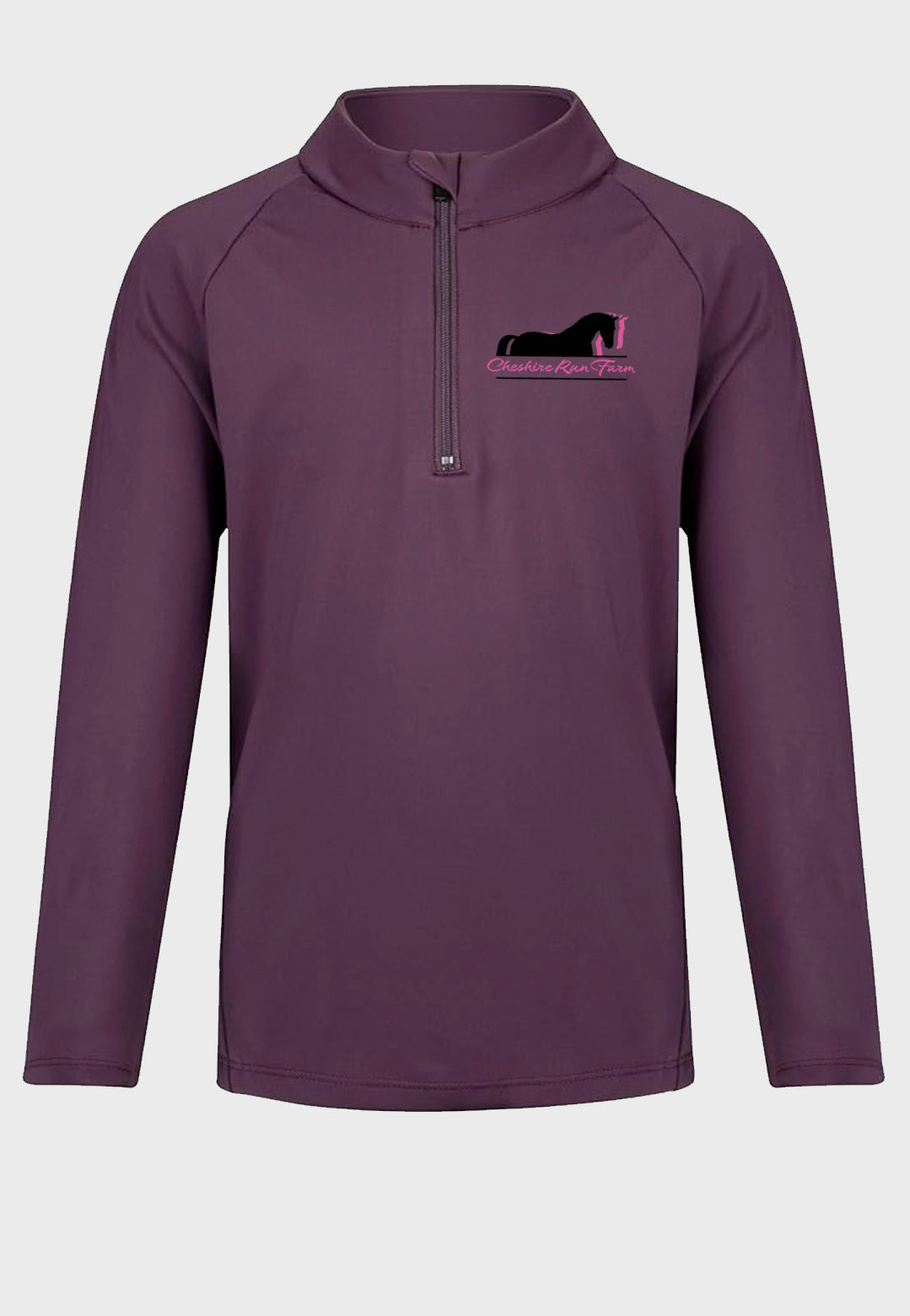 Cheshire Run Farm BIG ELEPHANT Kids Quarter Zip Long Sleeve Shirt with Thumb Hole