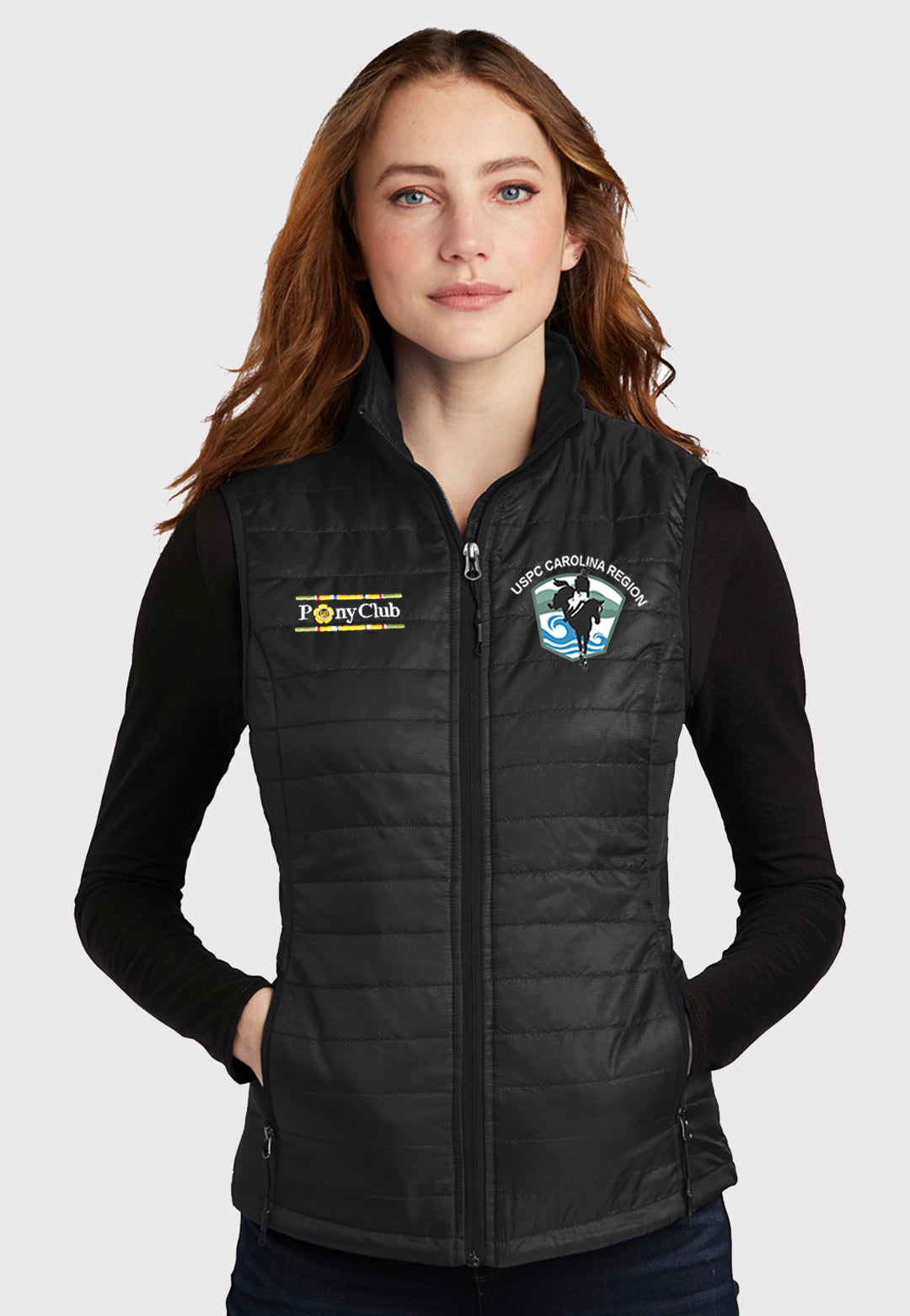 Carolina Region USPC Port Authority® Ladies Packable Down Vest, 2 Color Options