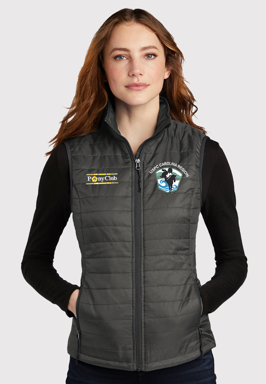Carolina Region USPC Port Authority® Ladies Packable Down Vest, 2 Color Options