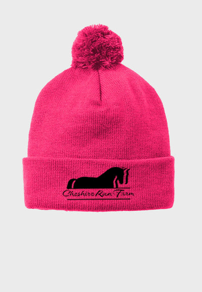 Cheshire Run Farm SPORT-TEK ® SOLID POM POM BEANIE, 2 Color Options