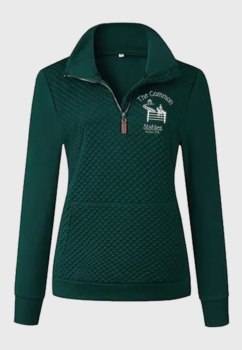 The Common Stables BTFBM Ladies Quilted 1/4 Zip Sweatshirt, 2 Color Options