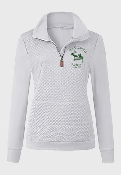 The Common Stables BTFBM Ladies Quilted 1/4 Zip Sweatshirt, 2 Color Options