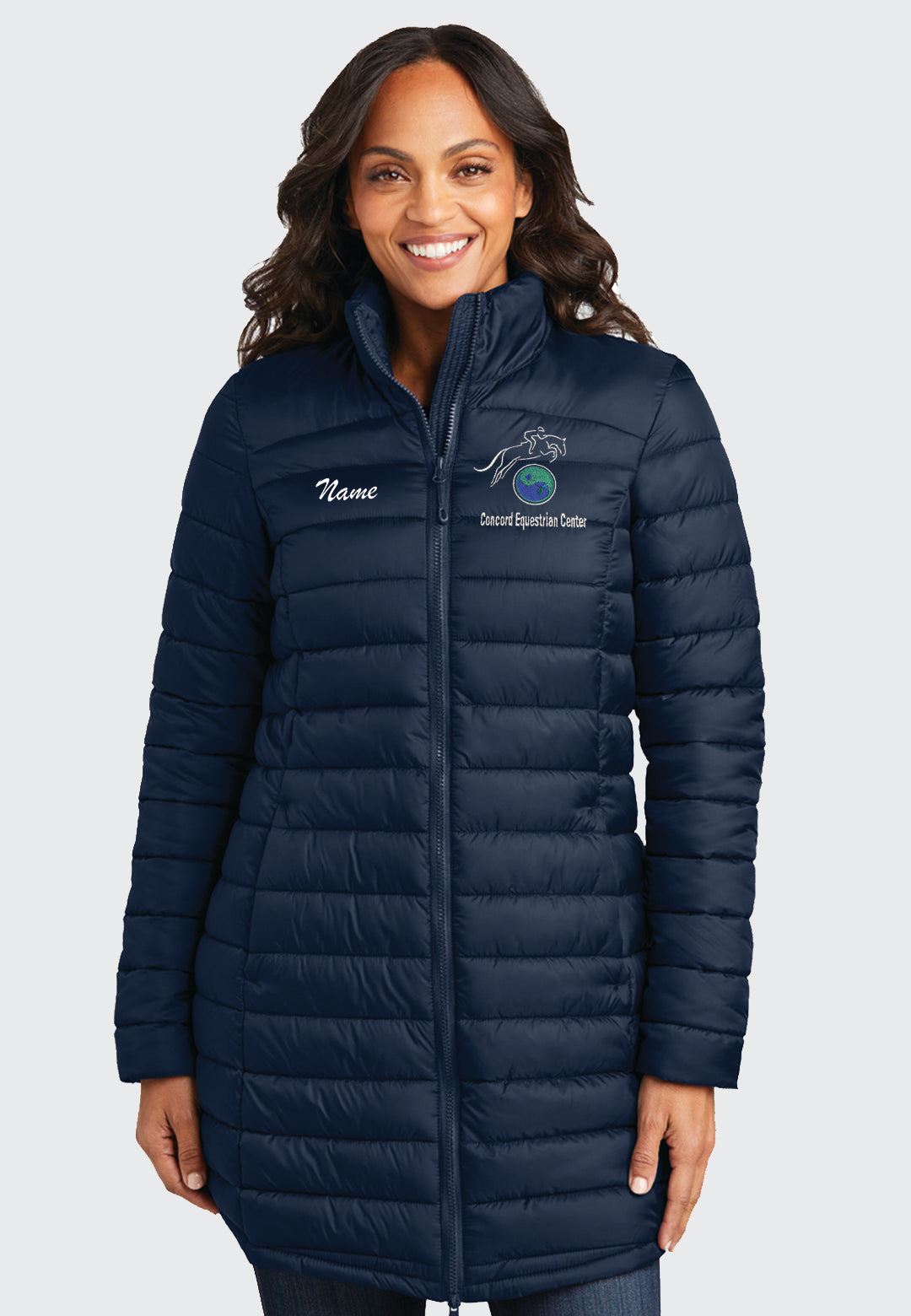 Concord Equestrian Center Port Authority® Ladies Horizon Puffy Long Jacket