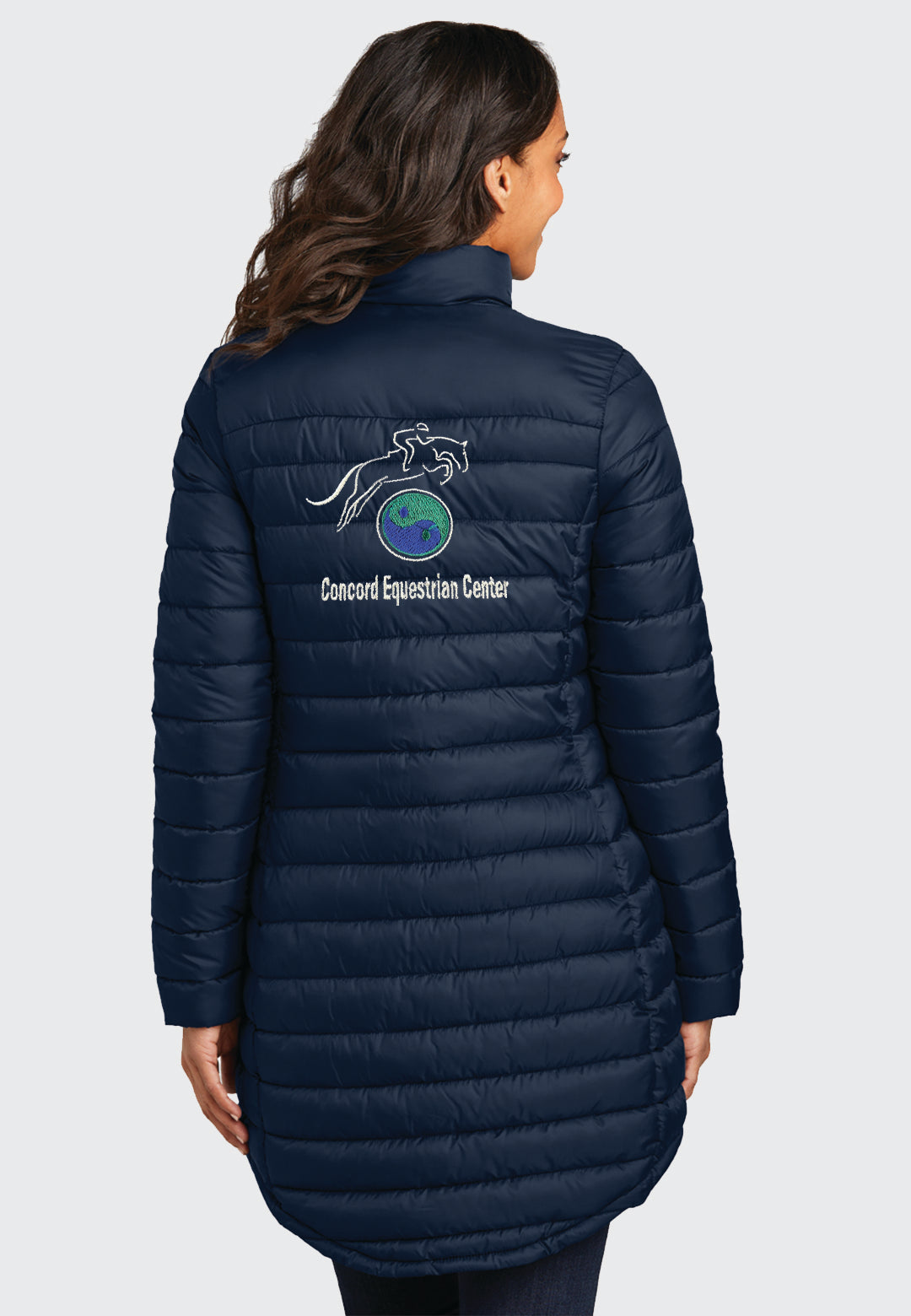 Concord Equestrian Center Port Authority® Ladies Horizon Puffy Long Jacket