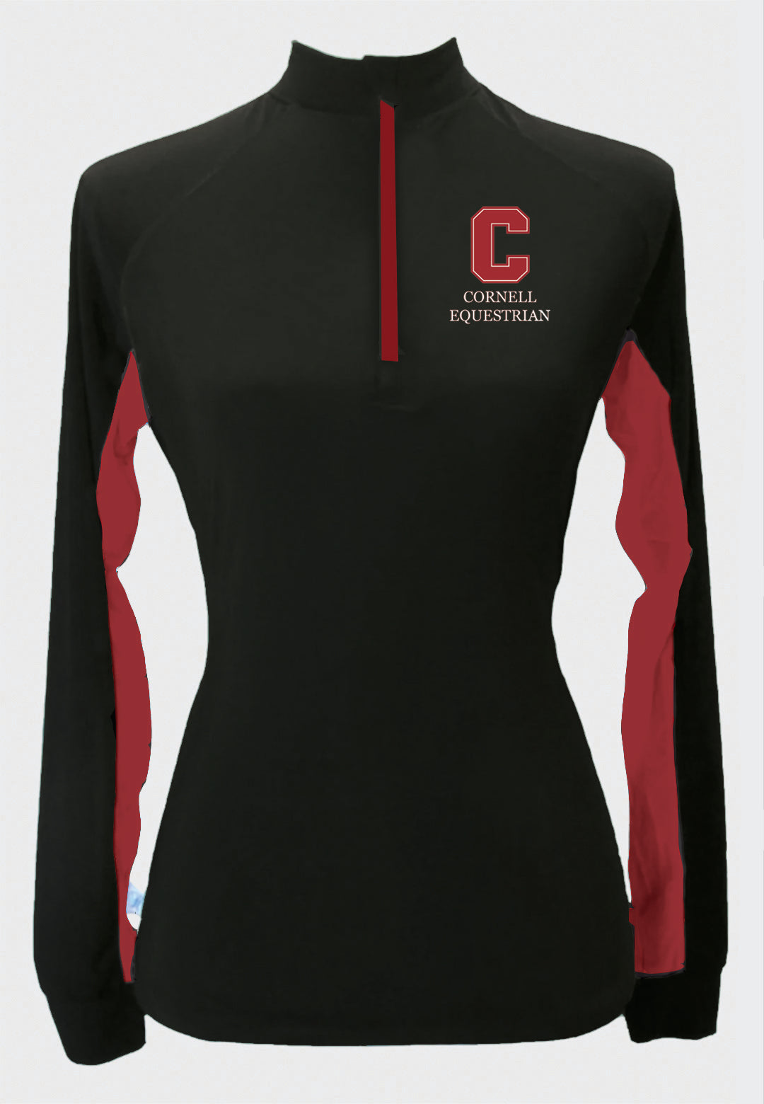 Cornell Equestrian Long Sleeve Custom Sun Shirt with Contrasting Accents, Mens + Ladies Sizes