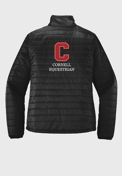 Cornell Equestrian Port Authority® Black Packable Puffy Jacket - Ladies + Mens Styles