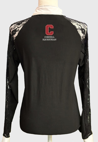 Cornell Equestrian Ladies Long Sleeve Show Shirt with Lace Sleeves