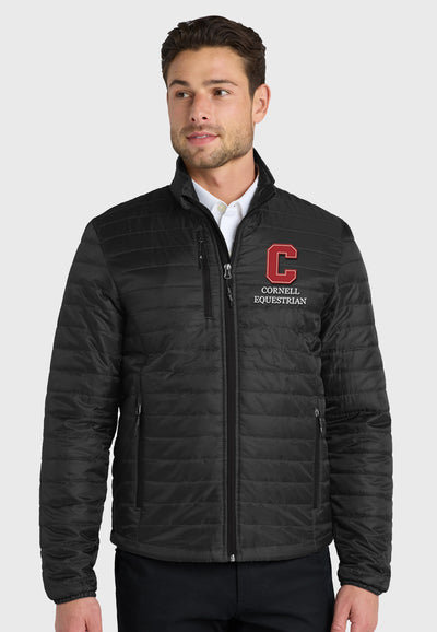 Cornell Equestrian Port Authority® Black Packable Puffy Jacket - Ladies + Mens Styles