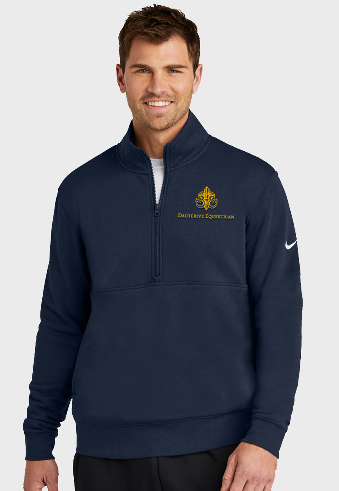 Dauterive Equestrian Nike Club Fleece Sleeve Swoosh 1/2-Zip