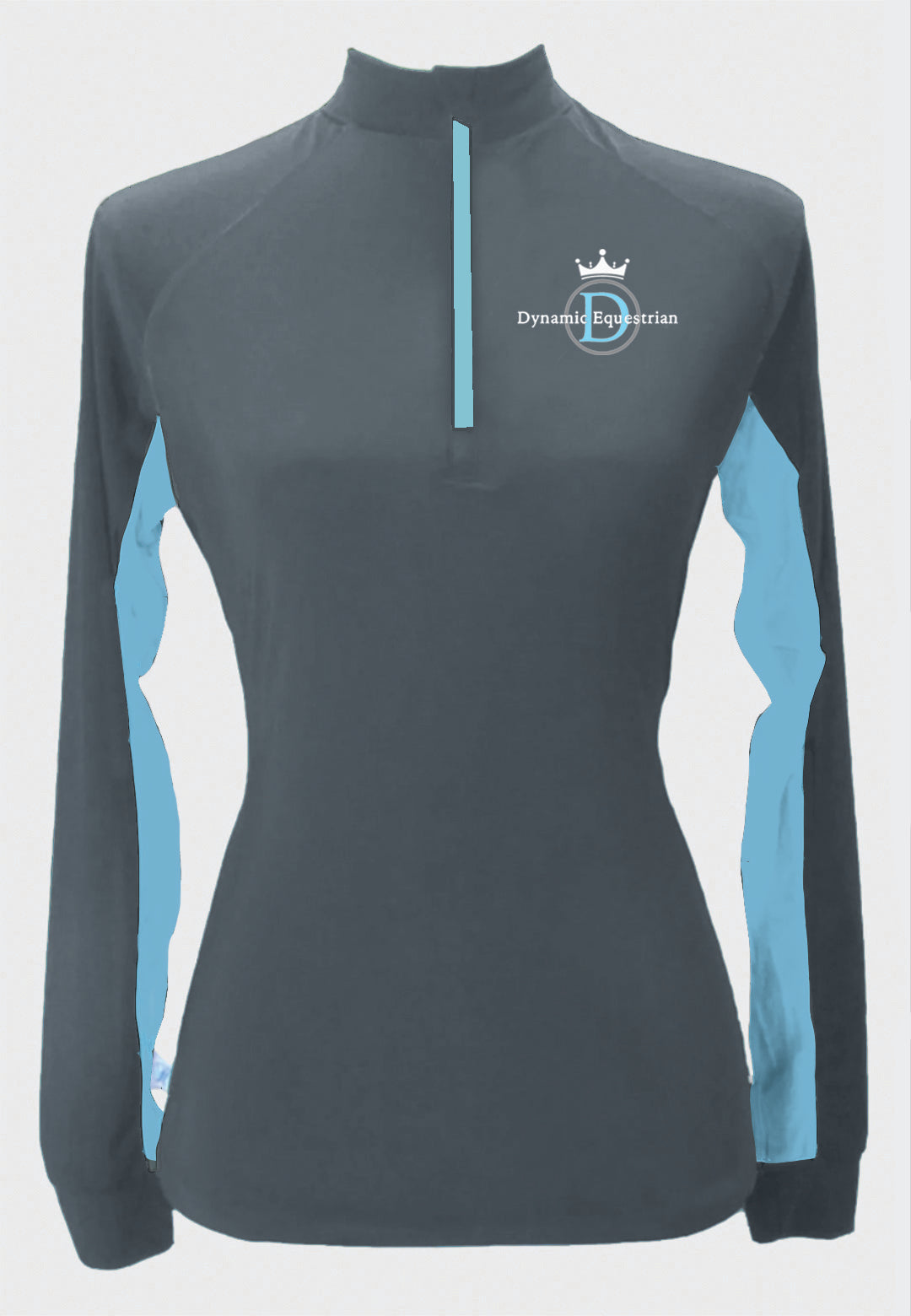 Dynamic Equestrian Team Long Sleeve Custom Sun Shirt with Contrasting Accents, Adult + Youth Sizes