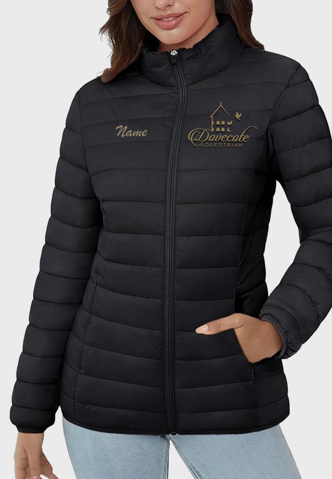 Dovecote Equestrian MAGCOMSEN Lightweight Black Puffer Jacket, Ladies + Mens Sizes