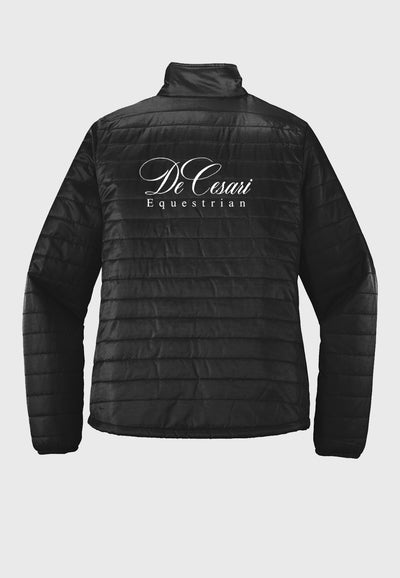 DeCesari Equestrian Port Authority® Black Packable Puffy Jacket - Ladies + Mens Styles