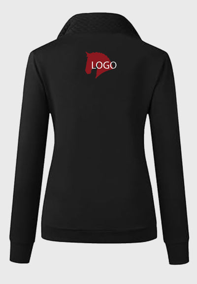 Package A BTFBM Ladies Quilted 1/4 Zip Sweatshirt