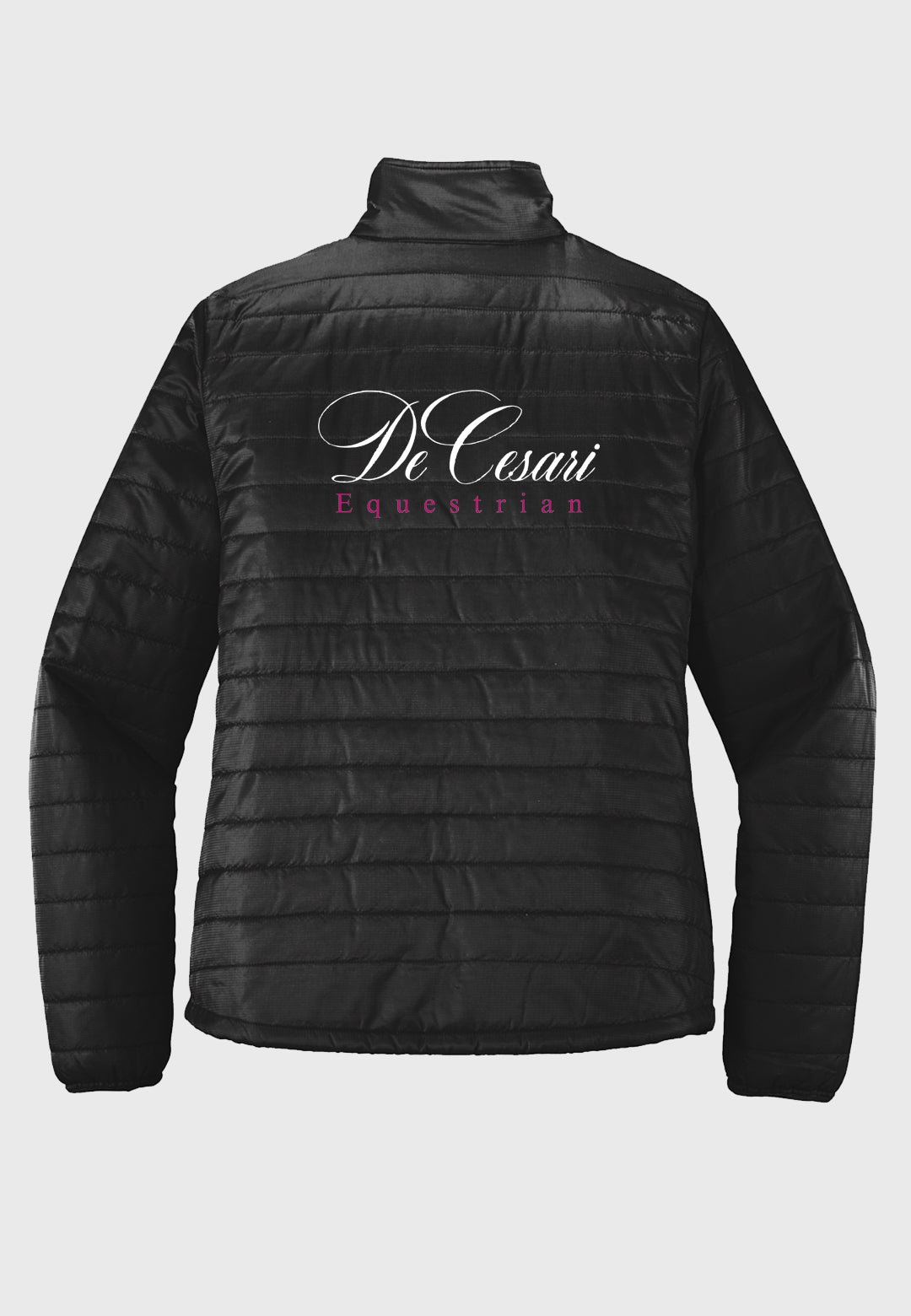 DeCesari Equestrian Port Authority® Black Packable Puffy Jacket - Ladies + Mens Styles