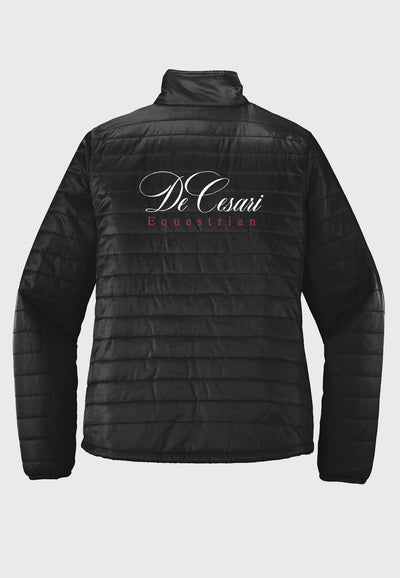 DeCesari Equestrian Port Authority® Black Packable Puffy Jacket - Ladies + Mens Styles