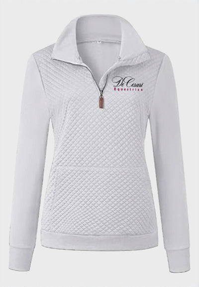 DeCesari Equestrian BTFBM Ladies Quilted 1/4 Zip Sweatshirt, 2 Color Options