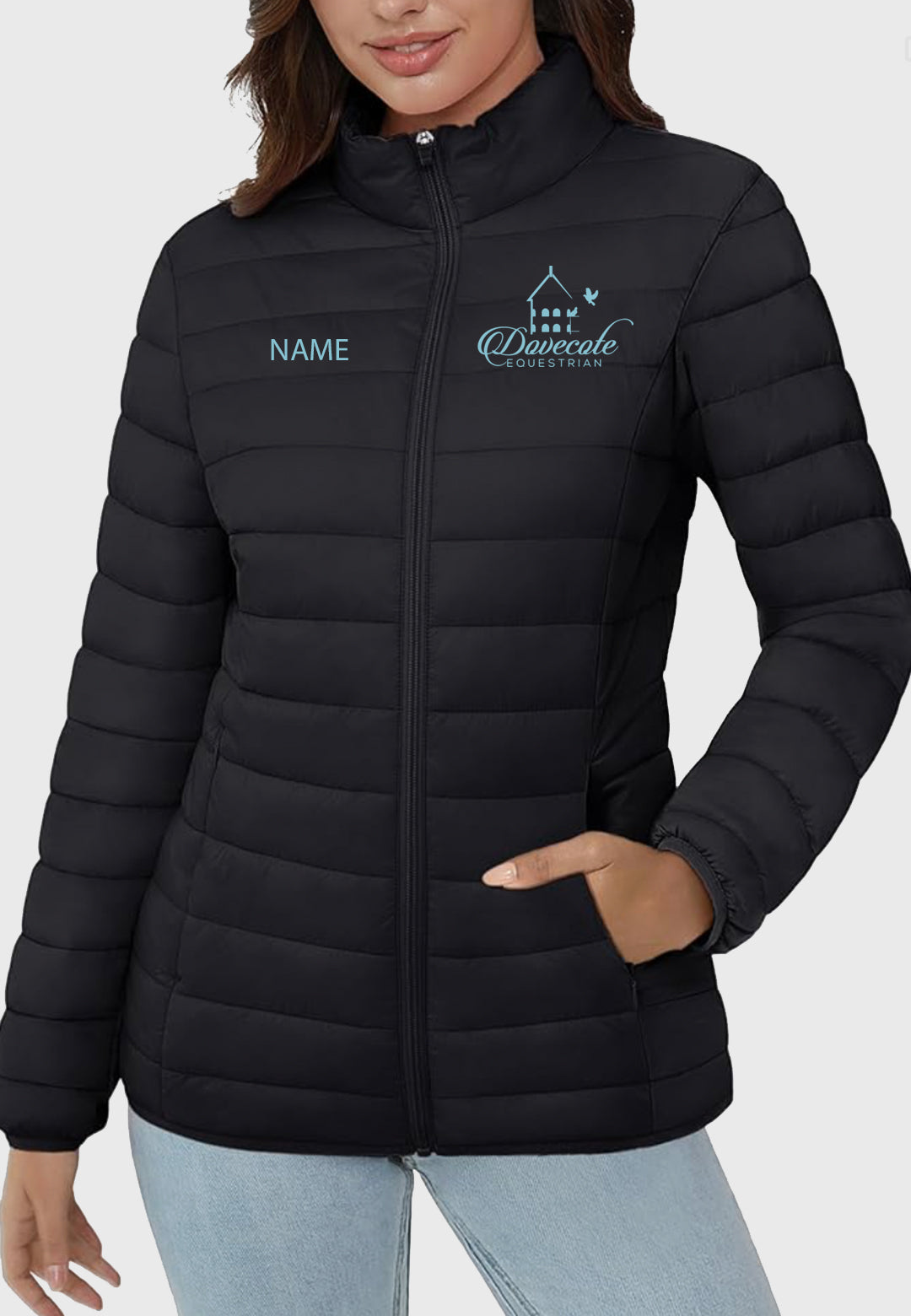 Dovecote Equestrian MAGCOMSEN Lightweight Black Puffer Jacket, Ladies + Mens Sizes