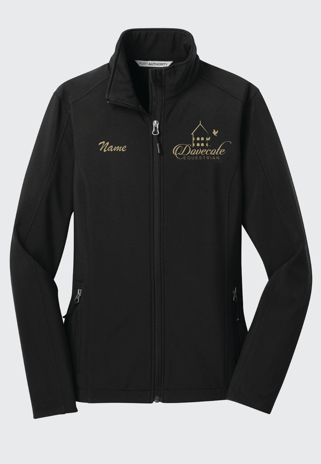 Dovecote Equestrian Port Authority® Core Black Soft Shell Jacket - Men's/Ladies/Youth