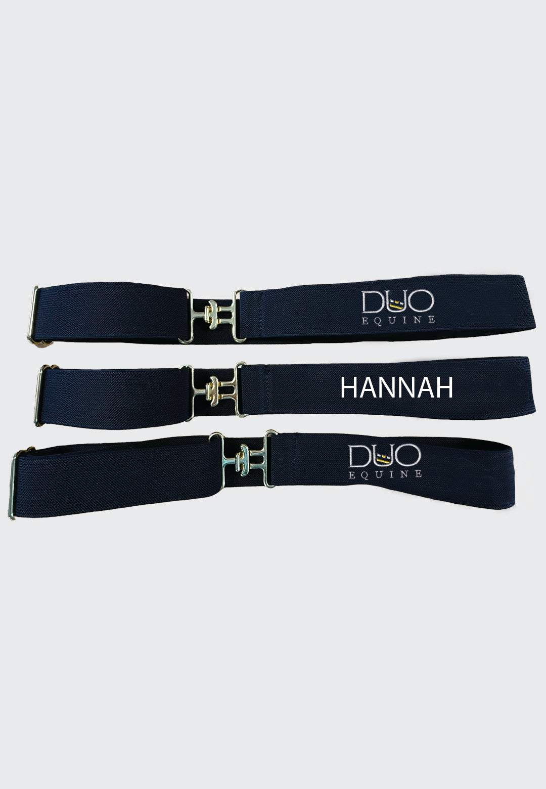 Duo Equine Elastic-Stretch Rider Belt with Gold Surcingle Buckle