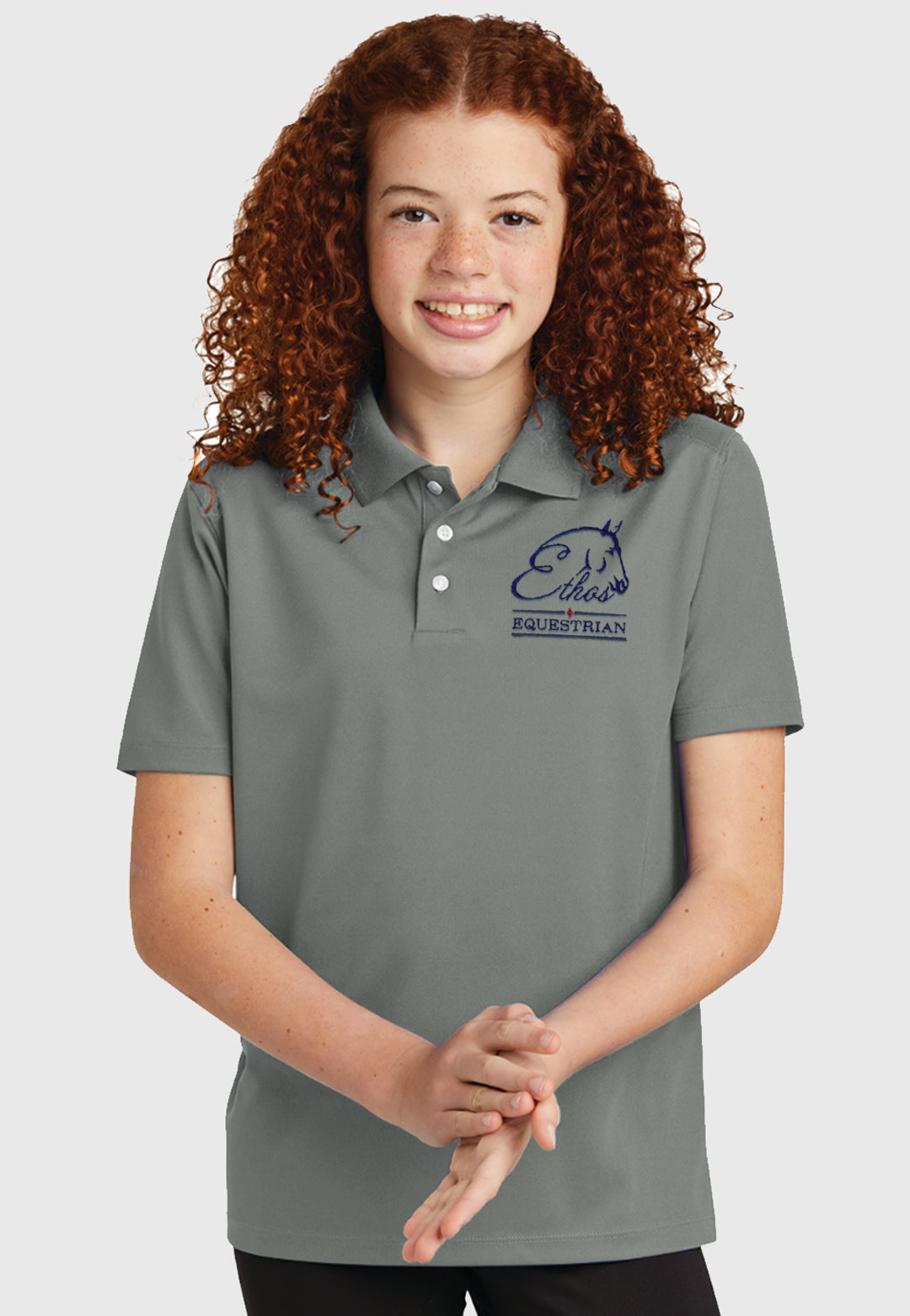 Ethos Equestrian Sport-Tek® Youth UV Micropique Polo, 2 Color Options