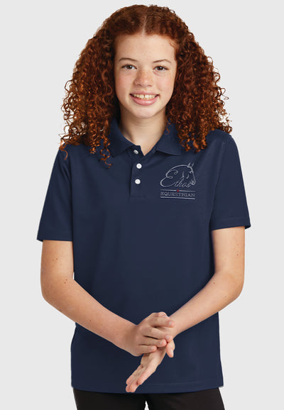 Ethos Equestrian Sport-Tek® Youth UV Micropique Polo, 2 Color Options