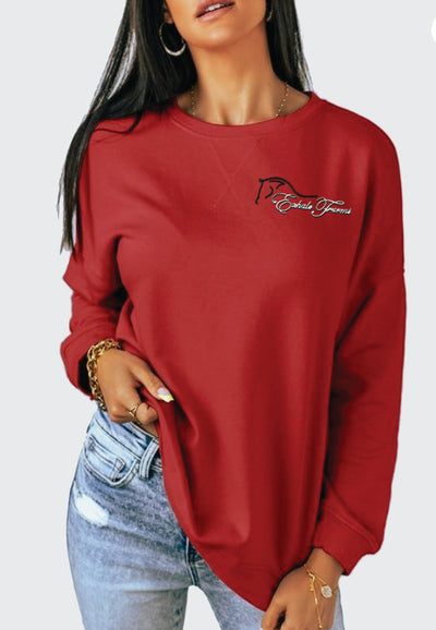 Exhale Farm Dokotoo Ladies Casual Crew Neck Sweatshirt, 2 Color options