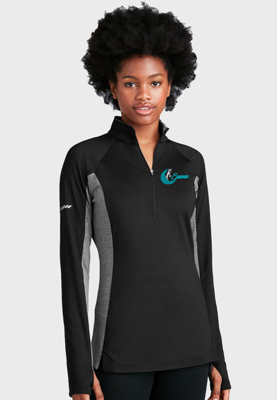Epona Sport-Tek® Sport-Wick® Stretch Contrast 1/2-Zip Pullover - Ladies + Mens Sizes