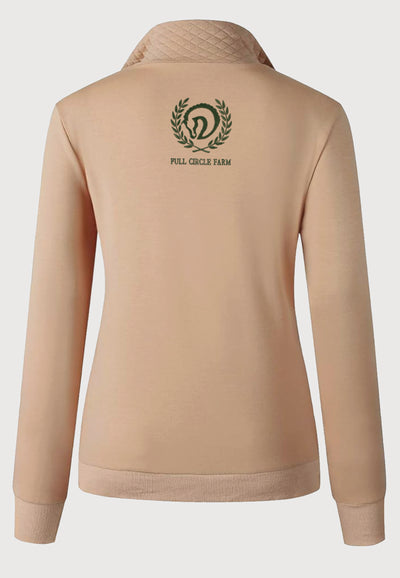 Full Circle Farm BTFBM Ladies Quilted 1/4 Zip Sweatshirt, 2 Color Options