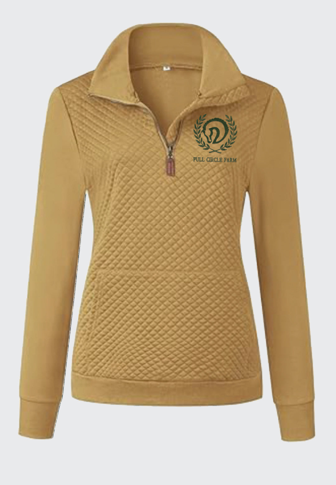 Full Circle Farm BTFBM Ladies Quilted 1/4 Zip Sweatshirt, 2 Color Options