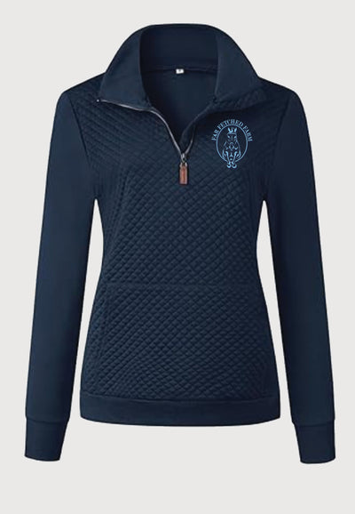 Far Fetched Farm BTFBM Ladies Quilted 1/4 Zip Sweatshirt, 2 color Options