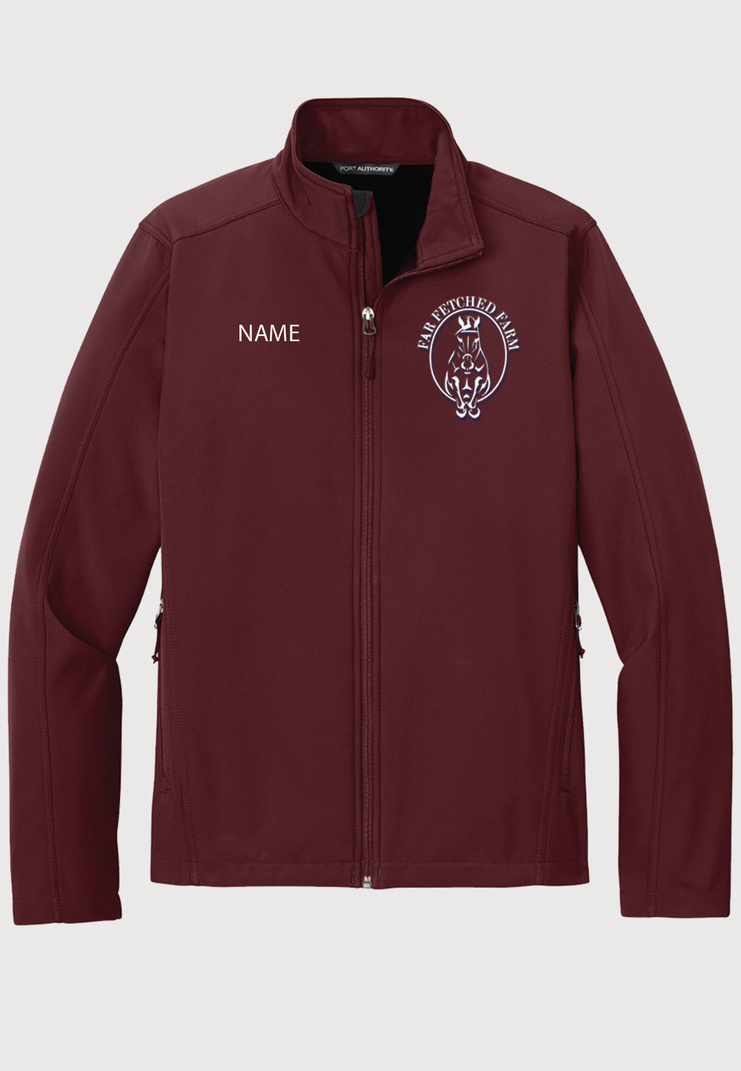 Far Fetched Farm Port Authority® Maroon Core Soft Shell Jacket, Unisex ...