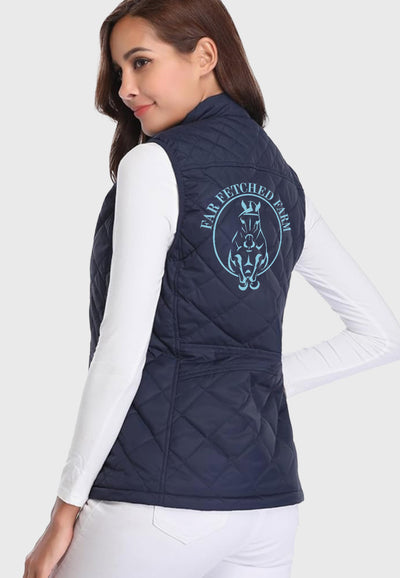 Far Fetched Farm Fuinloth Women's Quilted Vest, 2 Color Options
