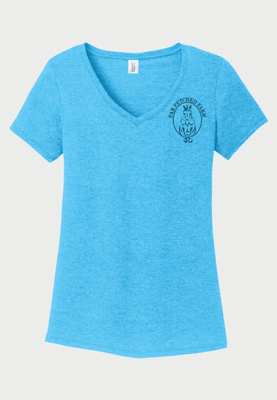 Far Fetched Farm District ® Women’s Perfect Tri ® V-Neck Tee, 3 Color Options