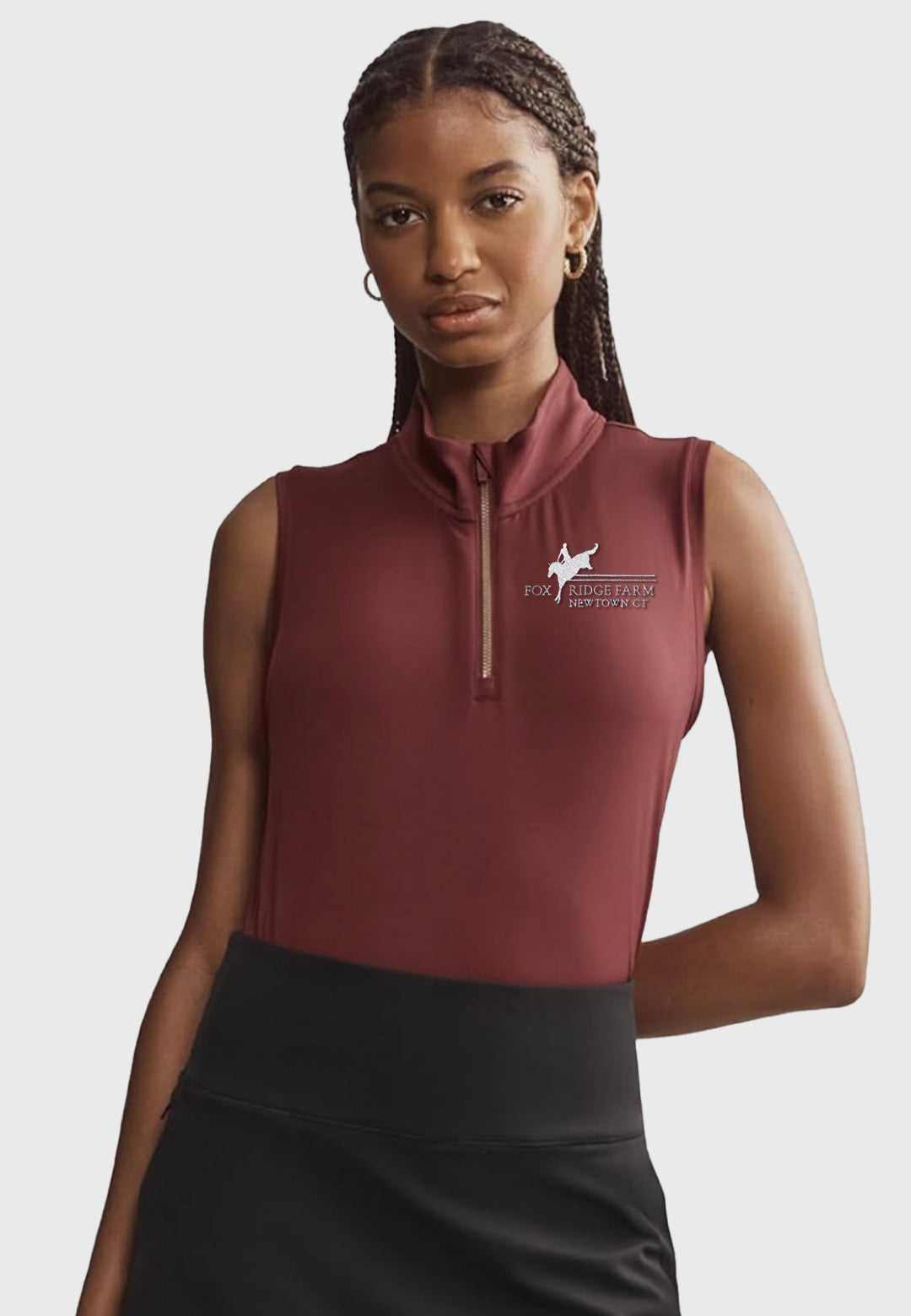 Fox Ridge Farm Rhone Women's Course to Court Sleeveless Zip Mock