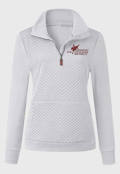 Fox Ridge Farm BTFBM Ladies Quilted 1/4 Zip Sweatshirt, 2 Color Options