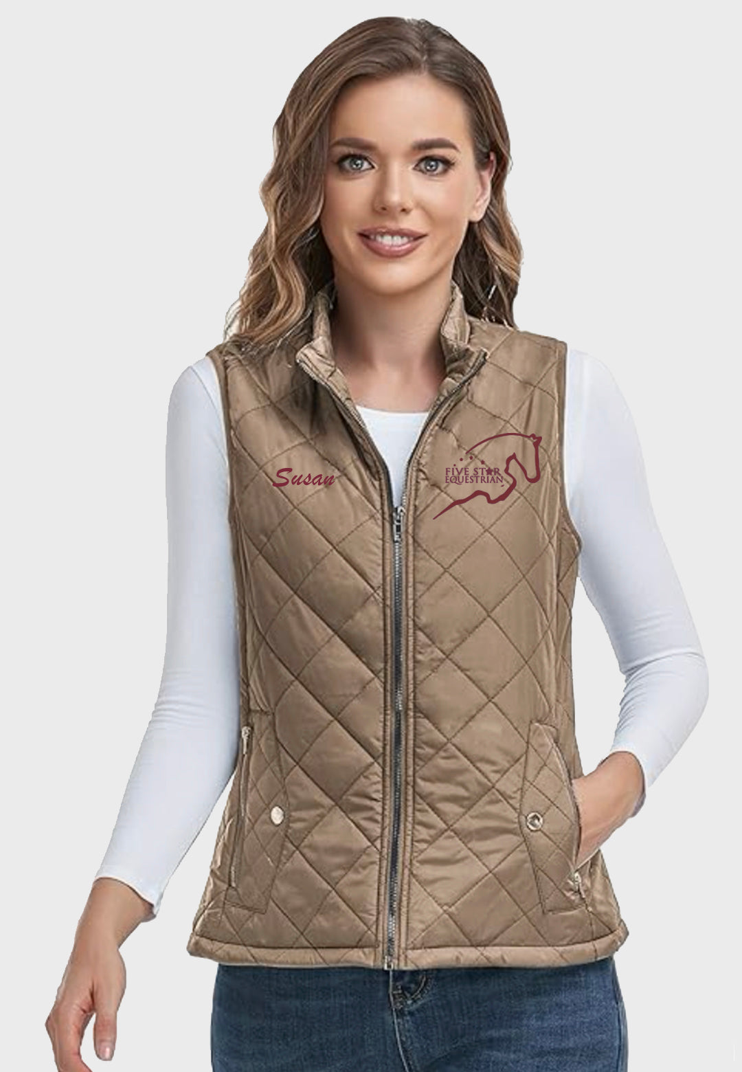 Five Star Equestrian Ladies Lightweight Quilted Vest, 2 Color Options