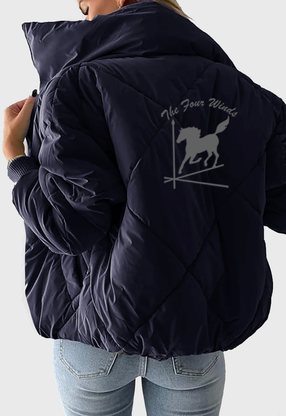 The Four Winds WOMENS QUILTED CROPPED PUFFER JACKET