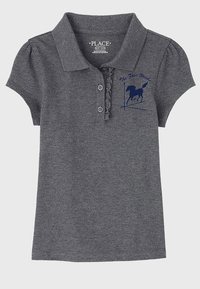 The Four Winds The Children's Place Girls' Short Sleeve Ruffle Pique Polo, 3 Color Options