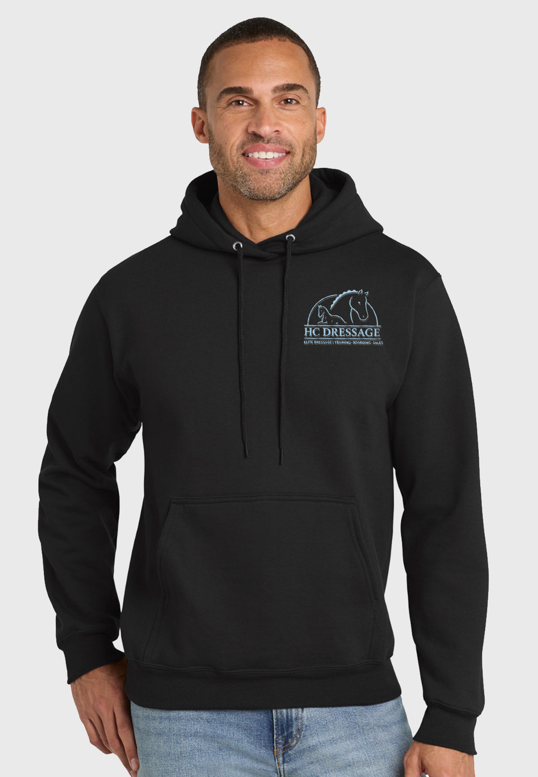 HC Dressage Port & Company® Essential Fleece Pullover Hooded Sweatshirt, Adult Sizes, 2 Color Options