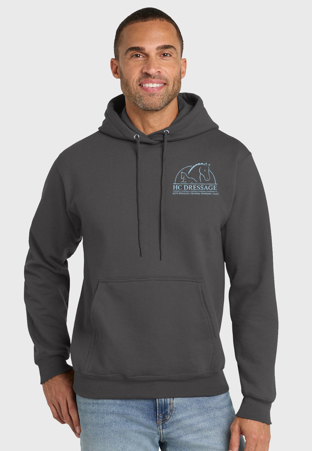 HC Dressage Port & Company® Essential Fleece Pullover Hooded Sweatshirt, Adult Sizes, 2 Color Options