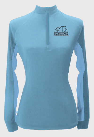 HC Dressage Long Sleeve Custom Sun Shirt with Contrasting Accents, Mens + Ladies Sizes