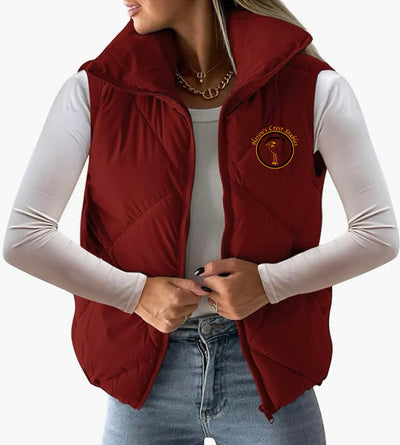 Heron's Crest Stables Quilted Cropped Puffer Vest, 2 Color Options