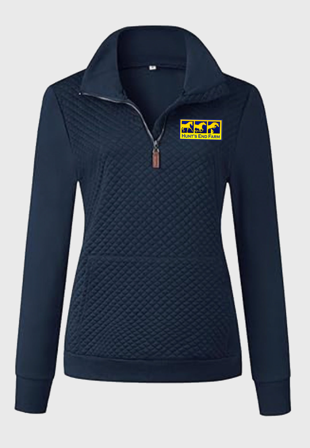 Hunt's End Farm BTFBM Ladies Quilted 1/4 Zip Sweatshirt, 2 Color Options